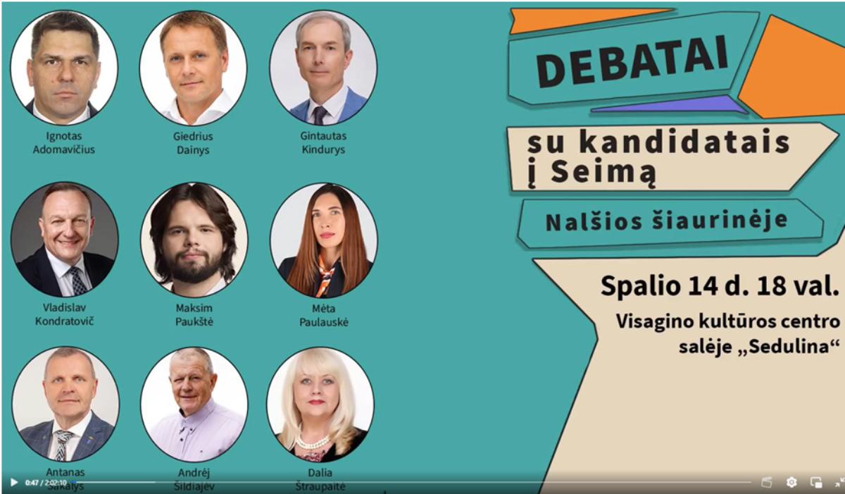 Visagine įvyko kandidatų į Seimą debatai: kviečiame žiūrėti vaizdo įrašą