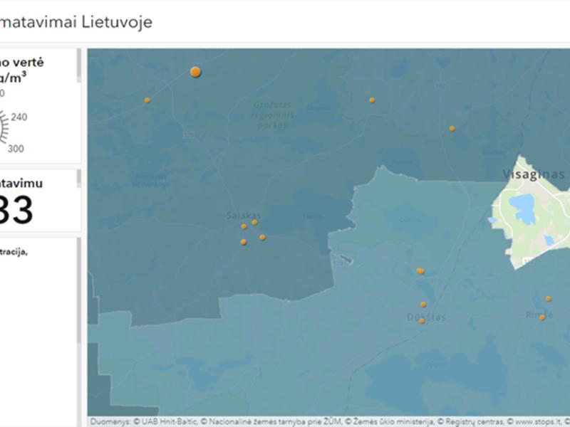 Центр радиационной защиты представил обновленную интерактивную радоновую карту Литвы
